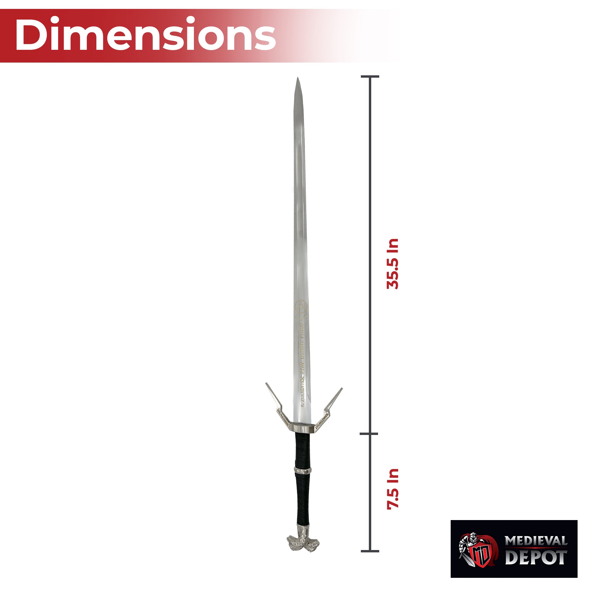 Witcher Enhanced Wolven Silver Sword Swords - Tophatter Daily Deals
