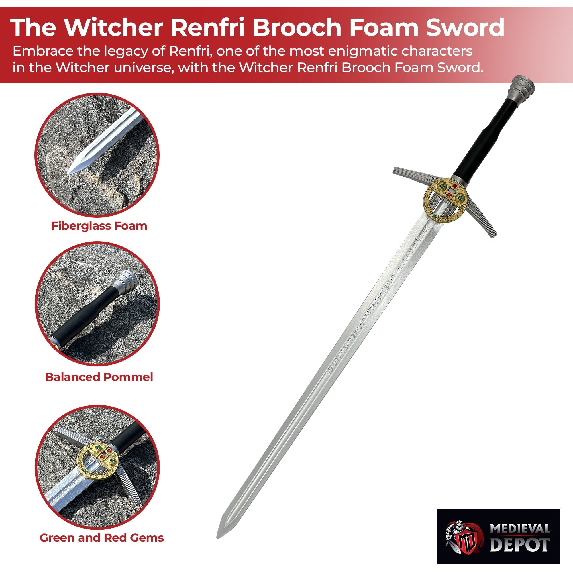 Witcher Renfri Brooch Foam Sword Foam Products - Tophatter Daily Deals