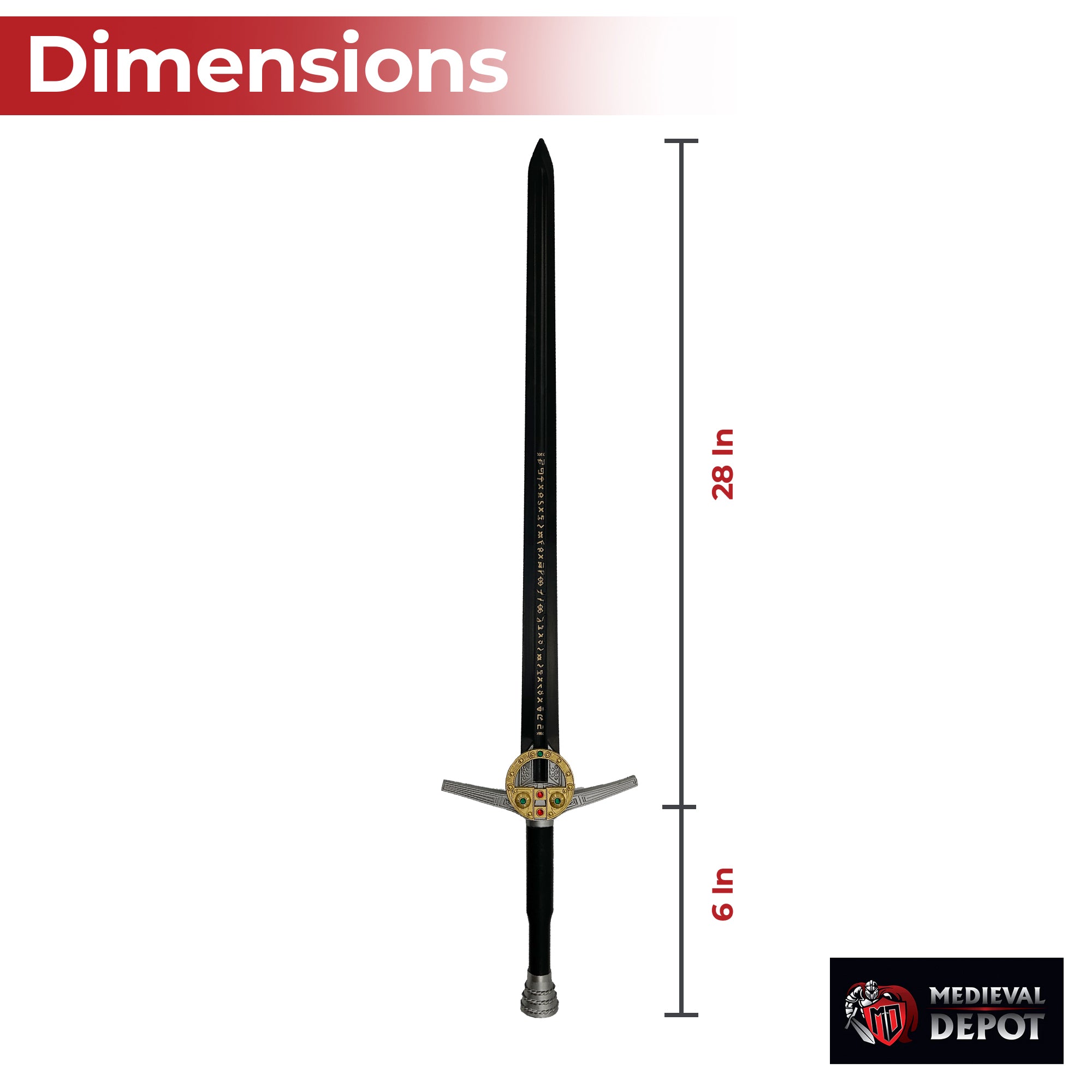 Witcher Renfri Brooch Foam Sword Black Blade Edition Foam Products - Tophatter Daily Deals