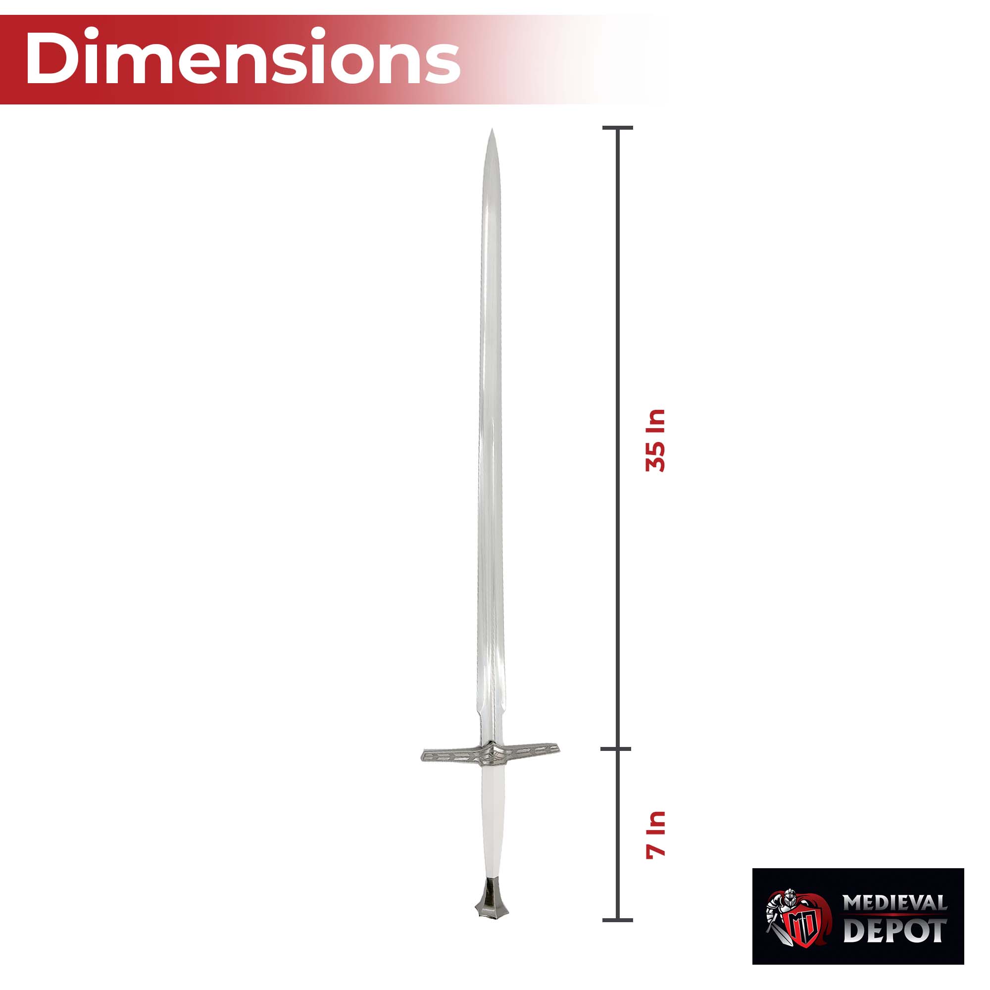 Witcher Geralt White Sword Swords - Tophatter Daily Deals