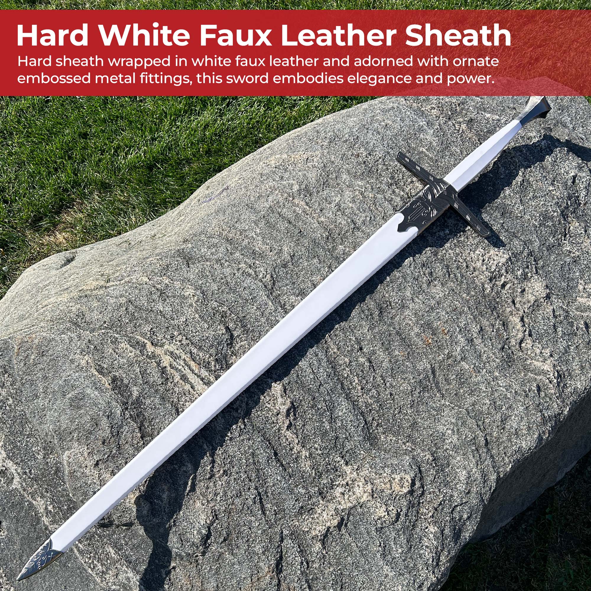 Witcher Geralt White Sword Swords - Tophatter Daily Deals