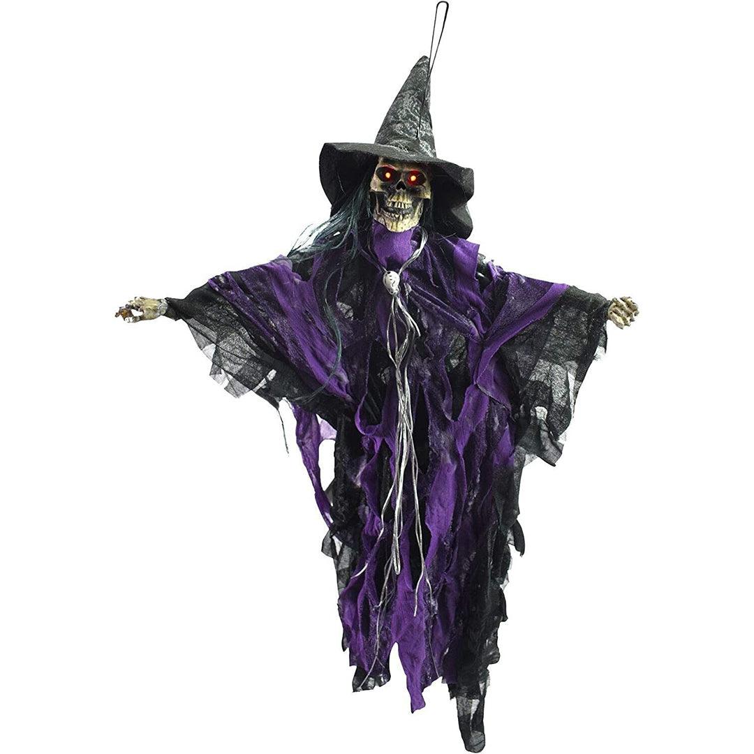 Witches for Halloween Decorations - Hanging Witch Scary Screaming Skeleton Haunted House Decoration Props Festive & Franchise - Tophatter Daily Deals