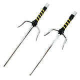 "With the Sun" Octagonal 15" Chrome Sai Pair ninja & martial arts - Tophatter Daily Deals