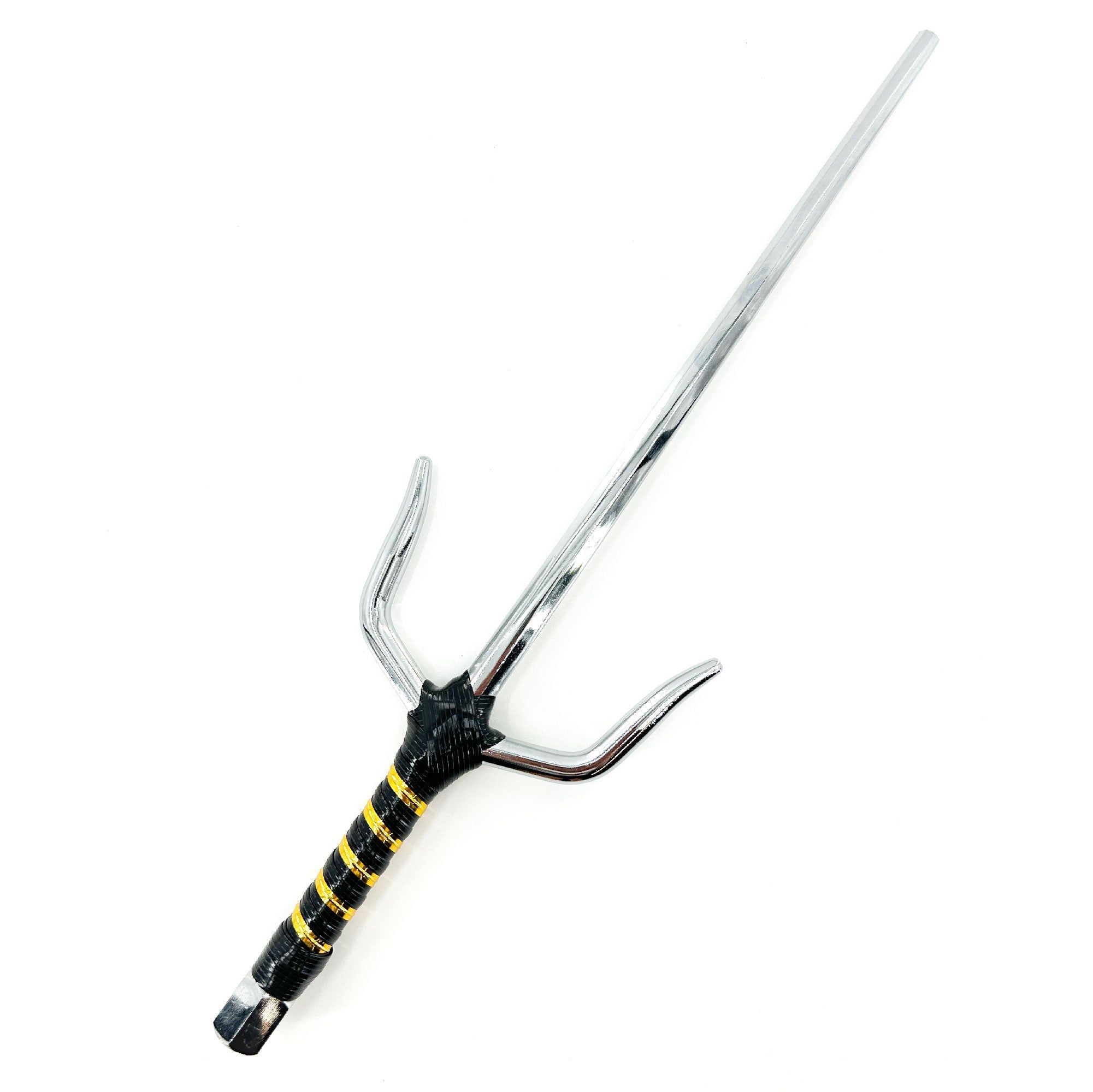 "With the Sun" Octagonal 15" Chrome Sai Pair ninja & martial arts - Tophatter Daily Deals