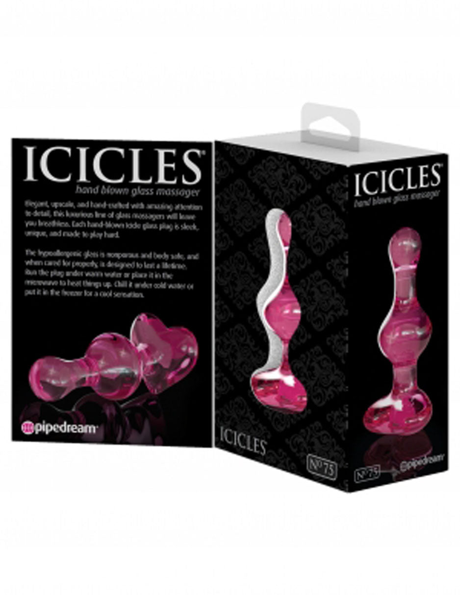 Icicles Pink Glass Massager Luxury Handcrafted Intimacy Toy > Glass > Toys - Tophatter Daily Deals