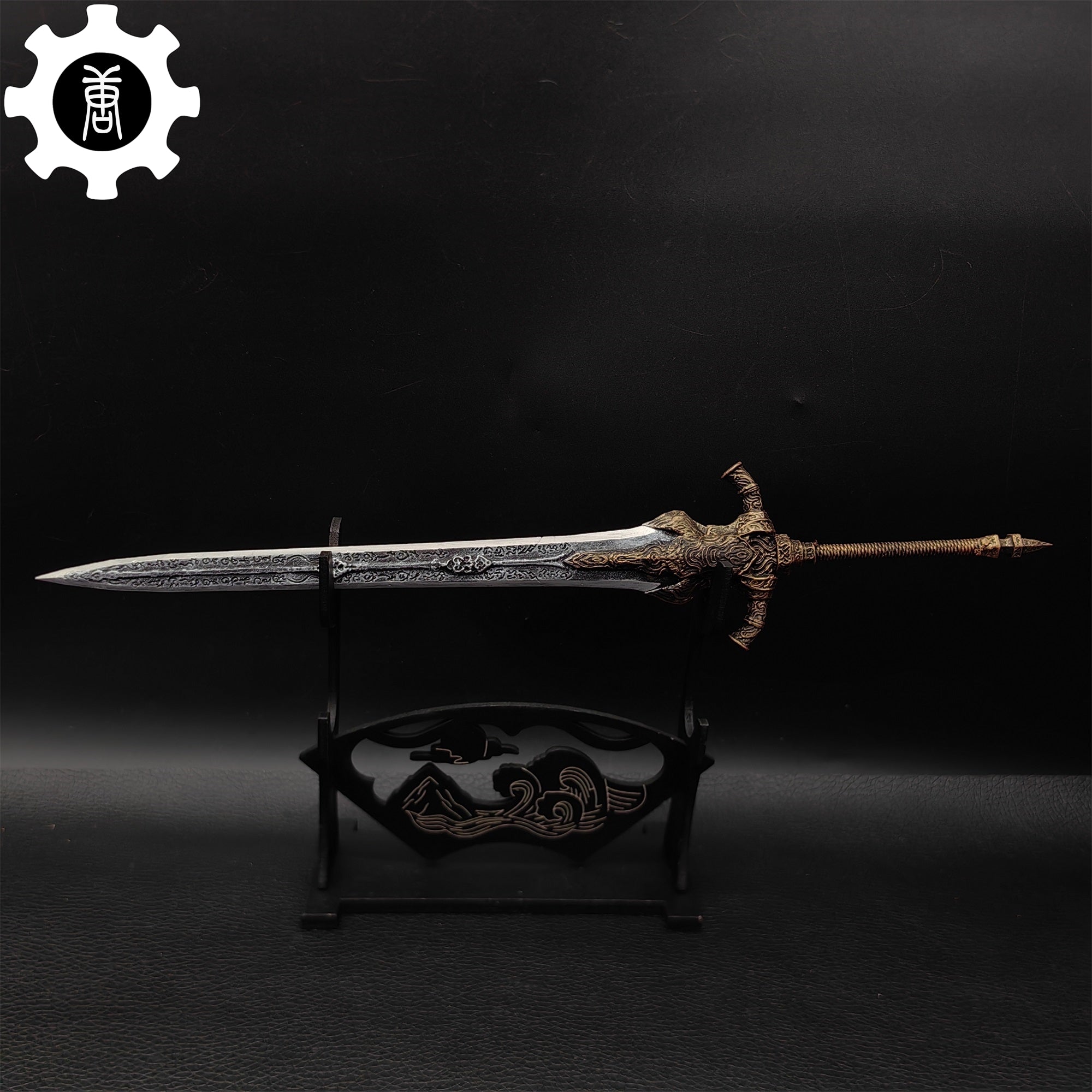 3D Printed 1: 6 Scale Wolf Knight’s Greatsword Sword & Stand - Tophatter Daily Deals