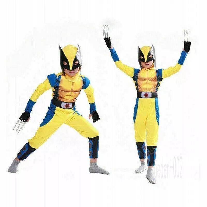 Wolverine Yellow Suit - Boys Wolverine Book Week Costume Tight Muscle Suit Festive & Franchise - Tophatter Daily Deals