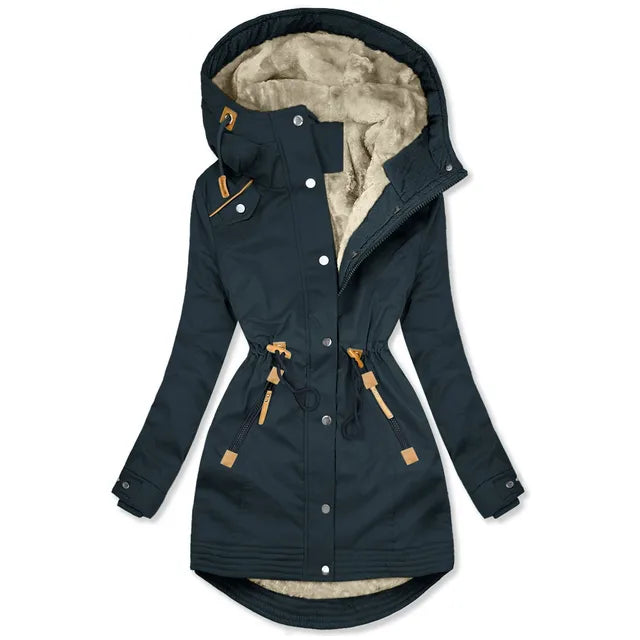 Warm Cozy Women's Parka Jacket - Mid-Thigh Faux Shearling - Tophatter Daily Deals