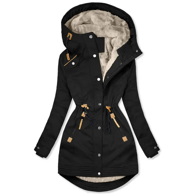 Warm Cozy Women's Parka Jacket - Mid-Thigh Faux Shearling - Tophatter Daily Deals