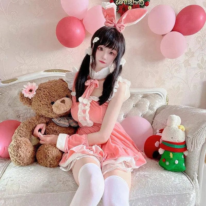 Women Christmas Cosplay Costume Female Santa Claus Series Uniform Xmas Party Snow Elk Girl Red Dress Sexy Bunny Seductive Suits - Tophatter Daily Deals
