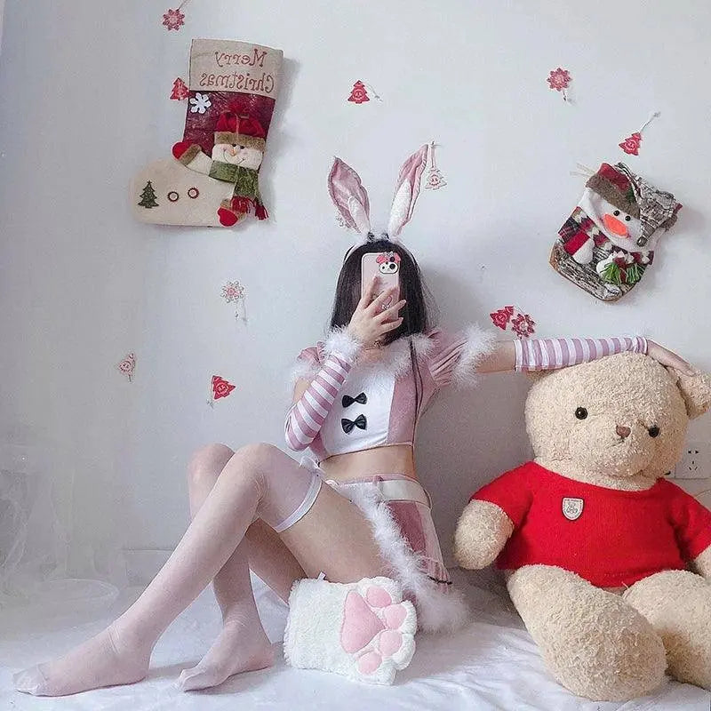 Women Christmas Cosplay Costume Female Santa Claus Series Uniform Xmas Party Snow Elk Girl Red Dress Sexy Bunny Seductive Suits - Tophatter Daily Deals