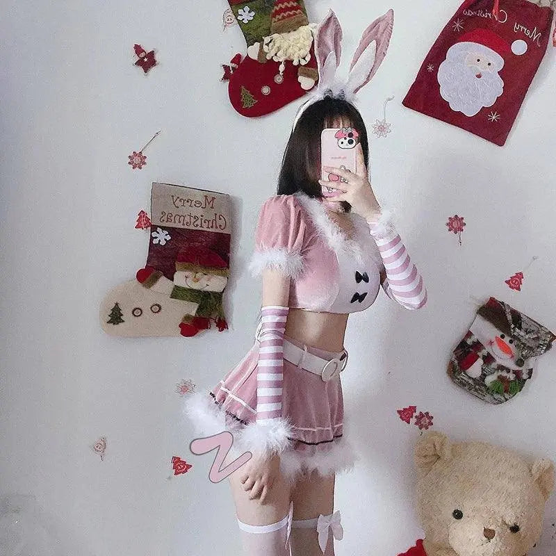 Women Christmas Cosplay Costume Female Santa Claus Series Uniform Xmas Party Snow Elk Girl Red Dress Sexy Bunny Seductive Suits - Tophatter Daily Deals