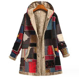 Women Cotton Winter Coat 2025 New Warm Velvet Wadded Parkas Long Sleeve Zipper Hooded Jacket Female Outerwear 4XL Red - Tophatter Daily Deals