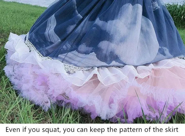Women Fluffy Bubble Tutu Skirt White Ruffled Petticoat Girl Puffy Half Slip Prom Crinoline Underskirt colorful short under skirt - Tophatter Daily Deals
