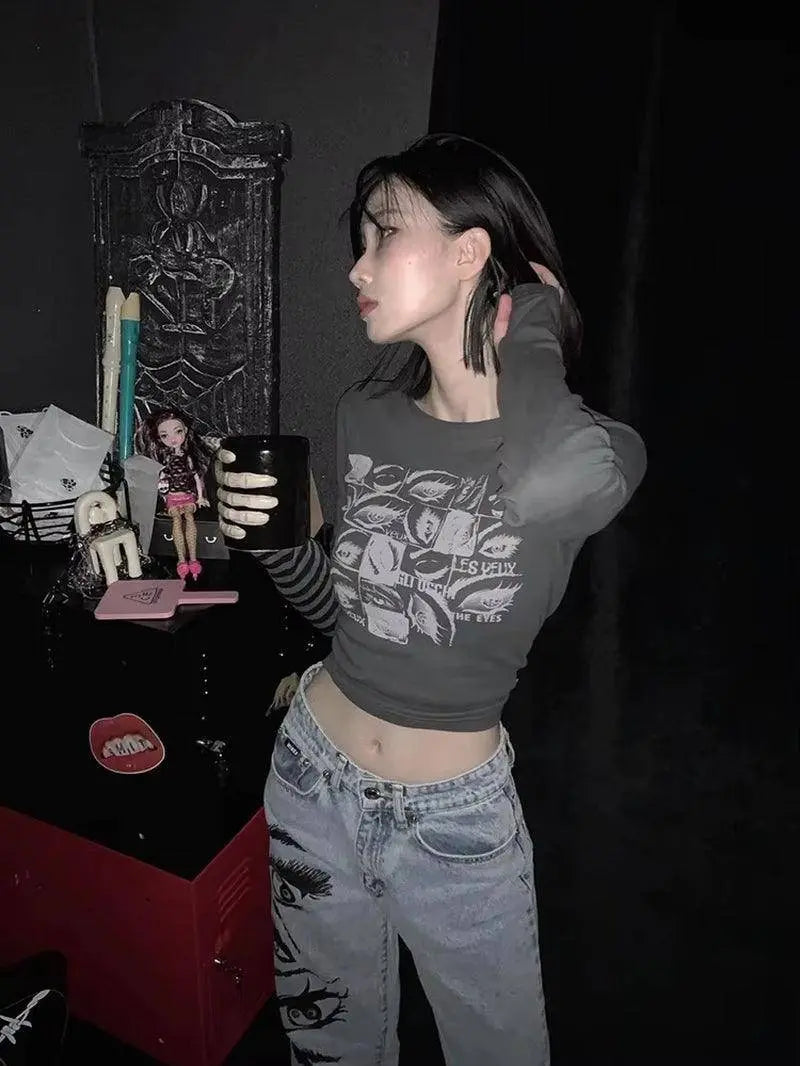 Women Retro Eyes T-Shirt - Tophatter Daily Deals