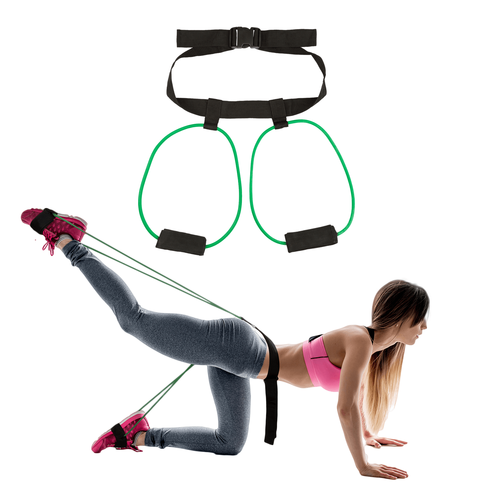 Resistance Booty Bands - Women Booty Butt Band Workout Fitness Resistance Belt Tone Firm Gym Exercise UK Exercise & Fitness - Tophatter Daily Deals