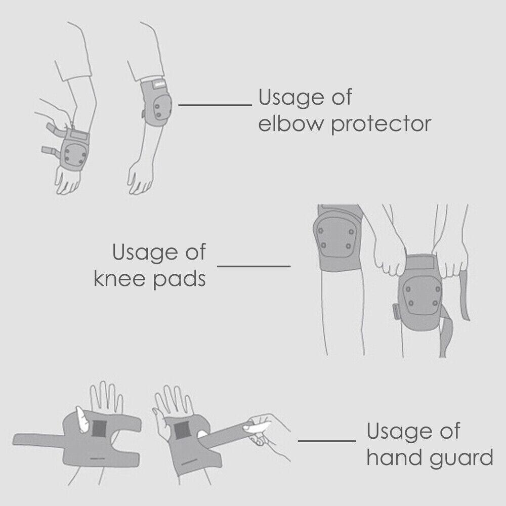 Knee Pads for Roller Skating - Women Men Elbow Wrist Knee Pads Protective Gear Set Skate Roller Cycling Bike UK Sports & Outdoor - Tophatter Daily Deals