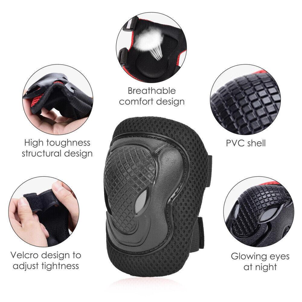 Knee Pads for Roller Skating - Women Men Elbow Wrist Knee Pads Protective Gear Set Skate Roller Cycling Bike UK Sports & Outdoor - Tophatter Daily Deals