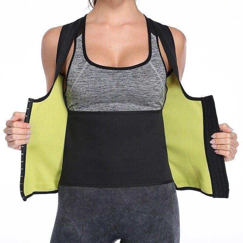 Corset for Belly Fat - Women Neoprene Sauna Sweat Waist Trainer Vest Body Shaper Weight Loss Gym Corset Exercise & Fitness - Tophatter Daily Deals