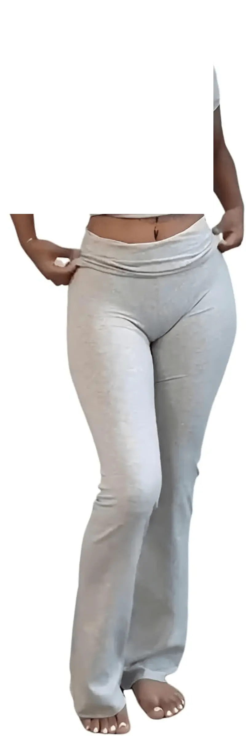 Women'S 2 Piece Lounge Outfits Slim Short Sleeve Tops Low Rise Flare Leggings Sets Yoga Sweatsuit - Tophatter Daily Deals