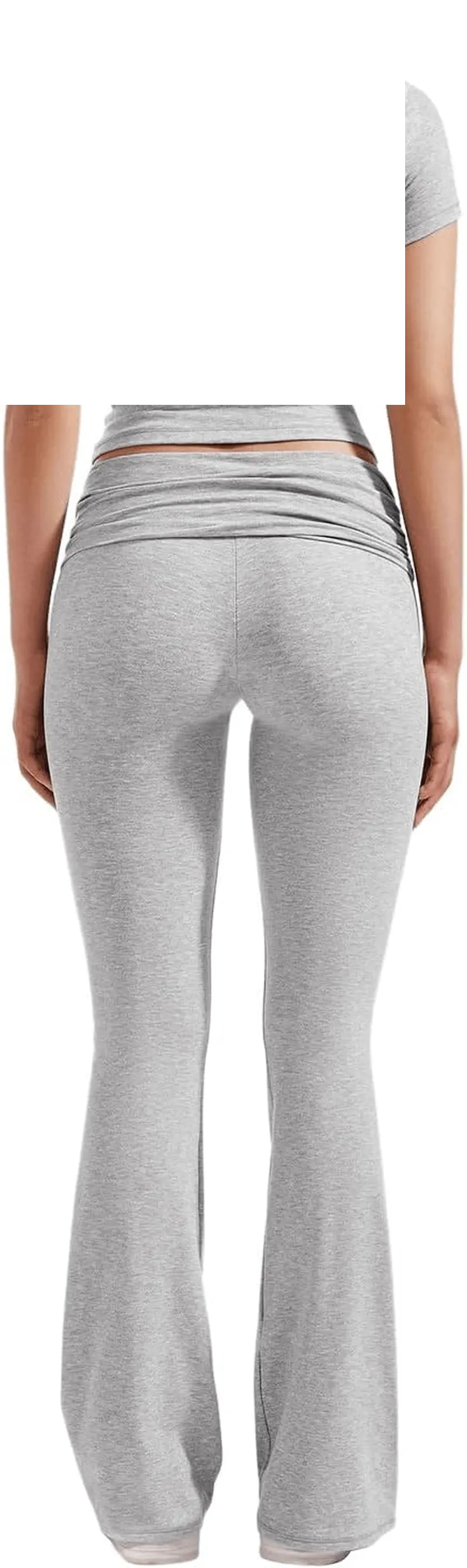 Women'S 2 Piece Lounge Outfits Slim Short Sleeve Tops Low Rise Flare Leggings Sets Yoga Sweatsuit - Tophatter Daily Deals