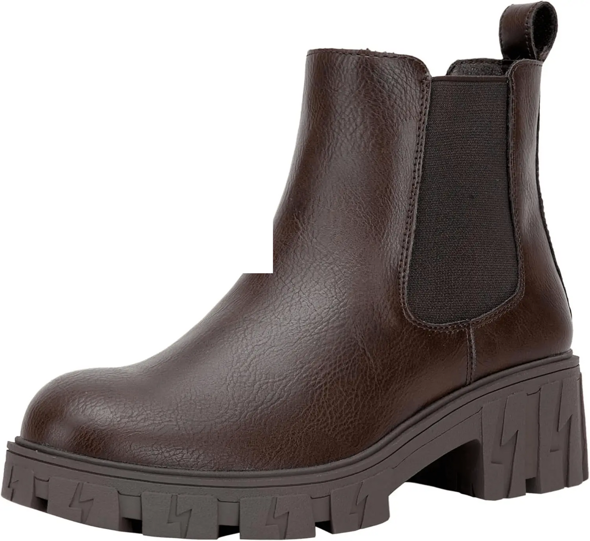 Women'S 9620 Chelsea Ankle Boots | Fashion Lug Sole Platform Elastic Slip-On Booties Chelsea Lug Sole-9620-Brown Whisky - Tophatter Daily Deals