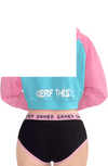 Women'S Bunnywatch Cosplay Gaming Casual Regular Fit Long Sleeve Drawstring Cropped Hoodie Sweater Pink - Tophatter Daily Deals