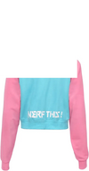 Women'S Bunnywatch Cosplay Gaming Casual Regular Fit Long Sleeve Drawstring Cropped Hoodie Sweater Pink - Tophatter Daily Deals