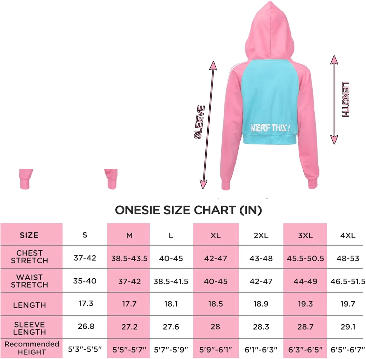 Women'S Bunnywatch Cosplay Gaming Casual Regular Fit Long Sleeve Drawstring Cropped Hoodie Sweater Pink - Tophatter Daily Deals