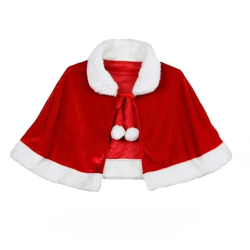 Women's Christmas Costume Short Sleeve Shawl Dress Christmas Lolita Costume Cosplay New Year Theme Stage Costume Party Dress shawl One Size - Tophatter Daily Deals