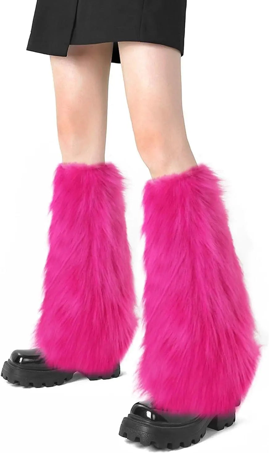 Women's Fur Leg Warmers, Furry Leg Warmers - Tophatter Daily Deals