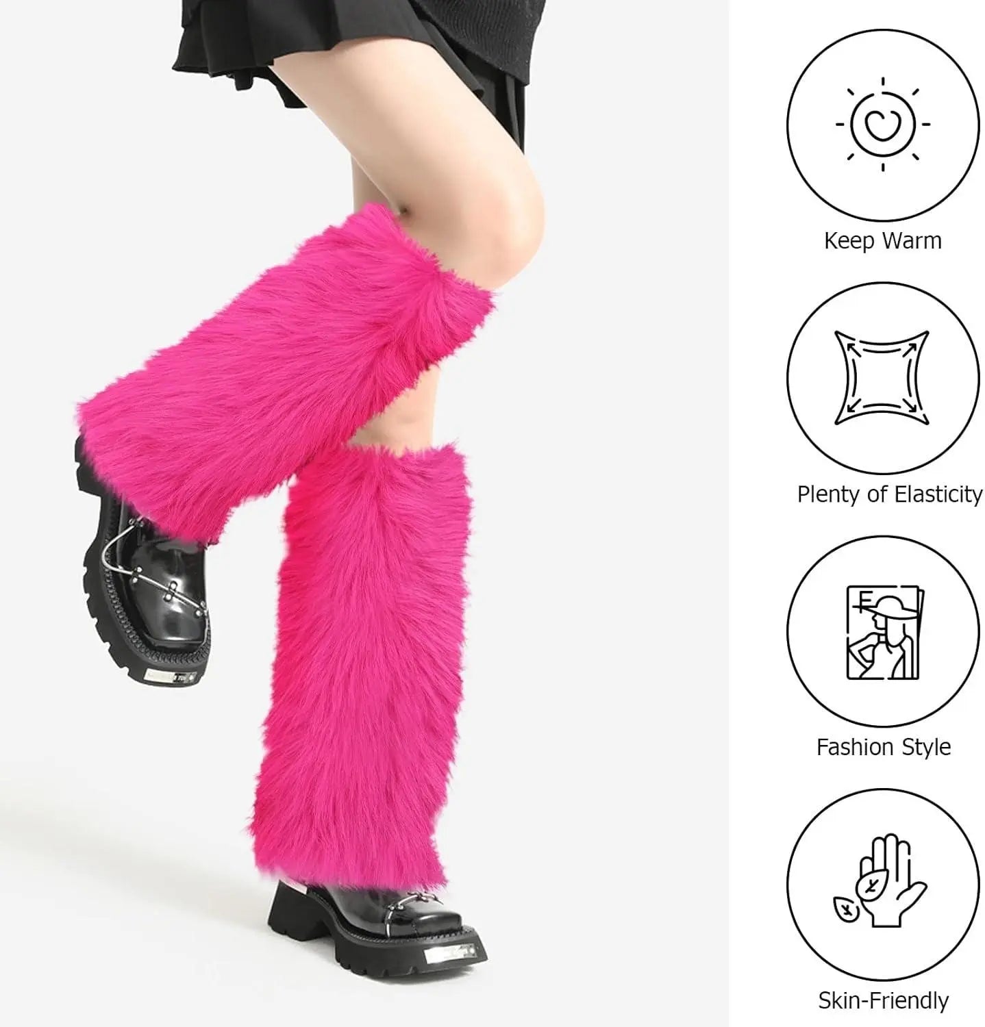 Women's Fur Leg Warmers, Furry Leg Warmers - Tophatter Daily Deals
