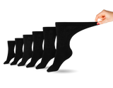 Women's Cotton Diabetic Crew Socks (6 Pair) Black Women's Socks & Hosiery - Tophatter Daily Deals