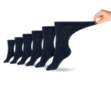 Women's Cotton Diabetic Crew Socks (6 Pair) Navy Women's Socks & Hosiery - Tophatter Daily Deals