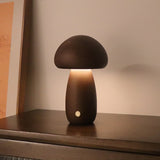 Wood Carved Mushroom Light B Walnut Wood Lighting - Tophatter Daily Deals