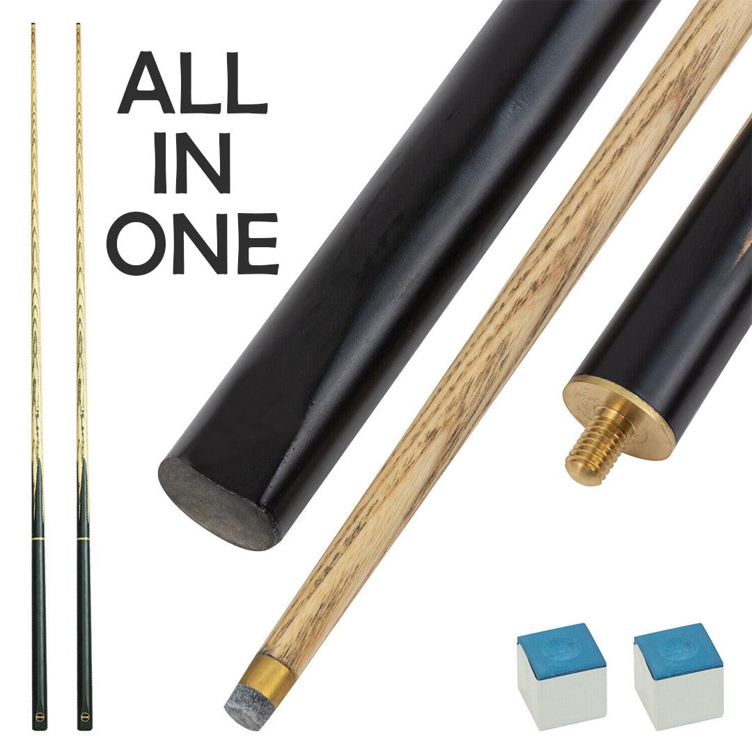 Best Pool Cue UK - 2 x 57 Inch White Ash Wood Snooker/Pool Cues Sports - Tophatter Daily Deals