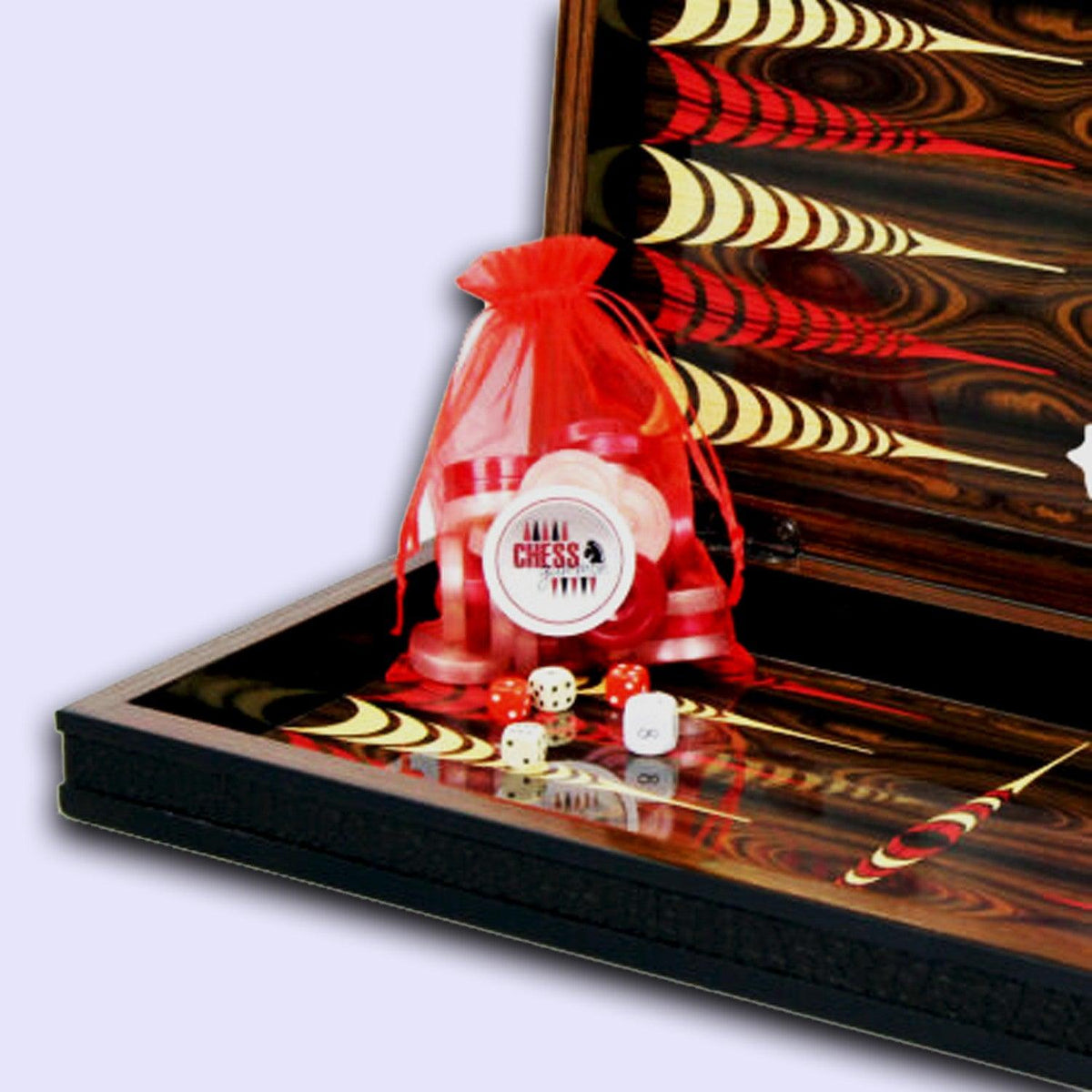Wooden Backgammon Set Foldable Board Indoor Games - Tophatter Daily Deals
