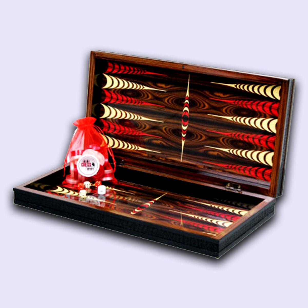 Wooden Backgammon Set Foldable Board Indoor Games - Tophatter Daily Deals