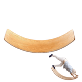 Wooden Balance Board UK - Wooden Balance Board Wobble Curved Rock-it Yoga Rocker Leaning Toy for Kid Adult Exercise & Fitness - Tophatter Daily Deals