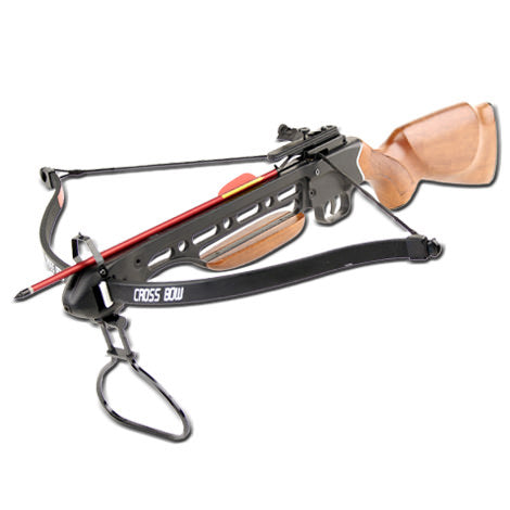 Hunters Crossbow 150 lbs Wooden Stock Collectible Weapons - Tophatter Daily Deals