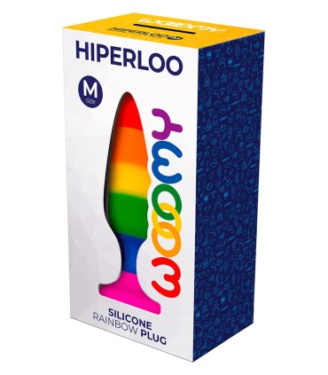 Wooomy Hiperloo Silicone Rainbow Plug M Size 11cm x 2.9cm > Anal Range > Butt Plugs - Tophatter Daily Deals