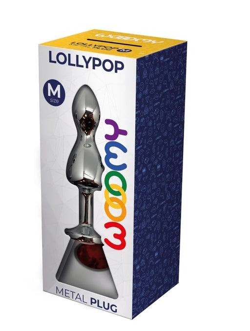 Wooomy Lollypop Double Ball Metal Plug Red Medium > Anal Range > Butt Plugs - Tophatter Daily Deals