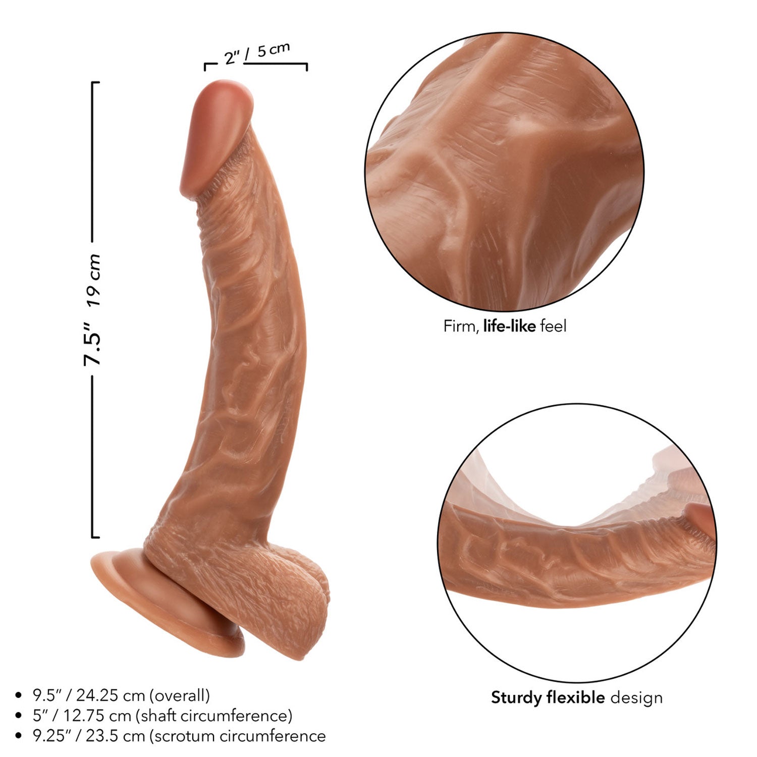 Working Stiff The Personal Trainer Realistic 7.5 Inch Flesh Tone Dildo with Suction Cup Base > Dildos > Realistic Dildos - Tophatter Daily Deals