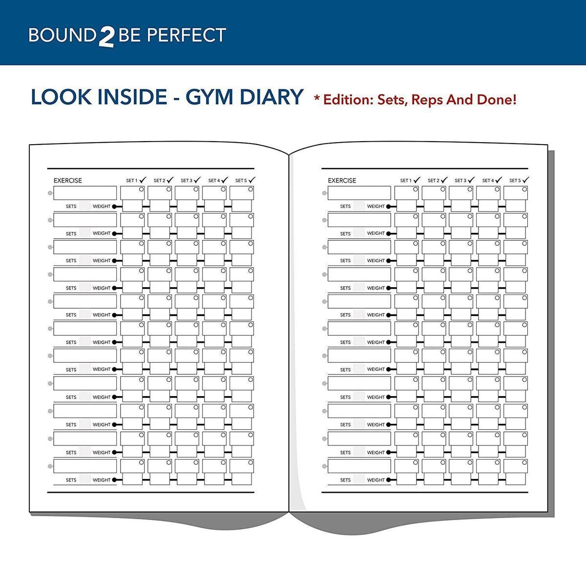 Workout Log Book - Gym Diary weight Training Log Book Exercise & Workout Log Exercise & Fitness - Tophatter Daily Deals