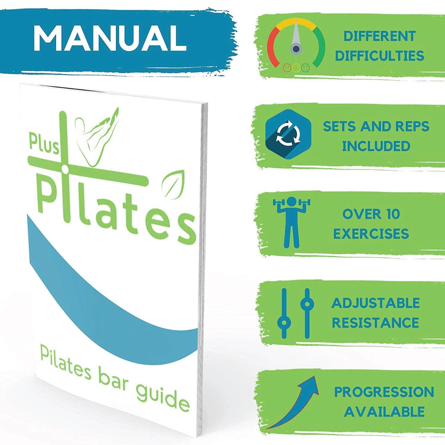 Pilates Exercise Bar - Portable Pilates Bar Kit with Resistance Bands Workout Bar Gym Stick Sports Toys - Tophatter Daily Deals