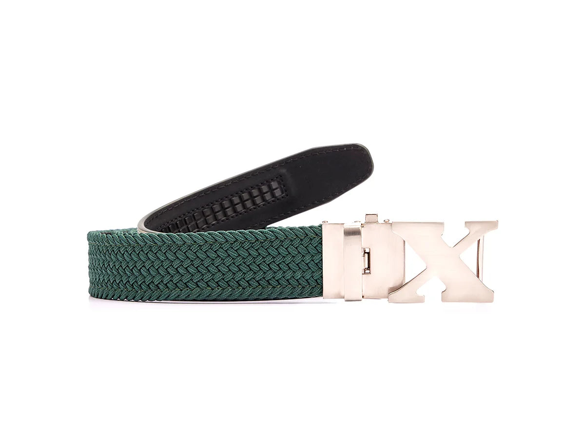 Boxto Golf Men's Woven Golf Belt - Green Green One Size Belts - Tophatter Daily Deals