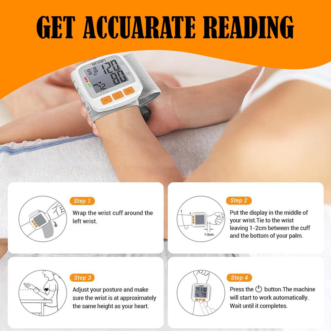 Blood Pressure Monitors for Wrist - LCD Digital Wrist Blood Pressure Monitor Automatic Machine Tester BP Cuff Health Care - Tophatter Daily Deals