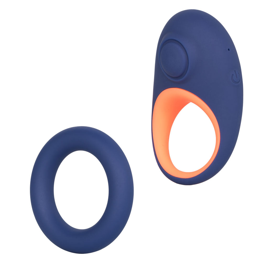Link Up Verge Dual Stimulating Ring with 10 Thumping Functions Ultra-Soft Silicone Cock Ring Blue and Orange > Sex Toys > Couples Toys - Tophatter Daily Deals