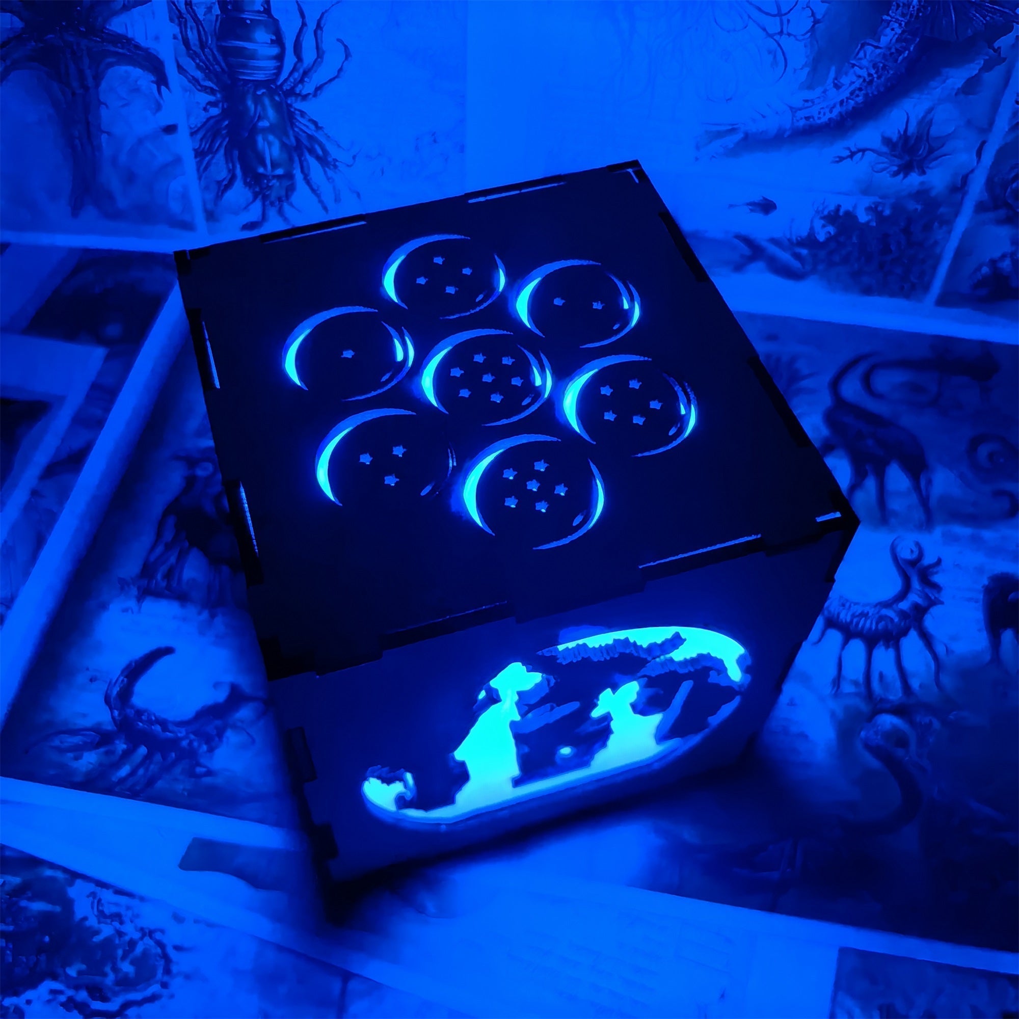 WuKong Monkey King Wood Cube Led Light Desk Decor - Tophatter Daily Deals