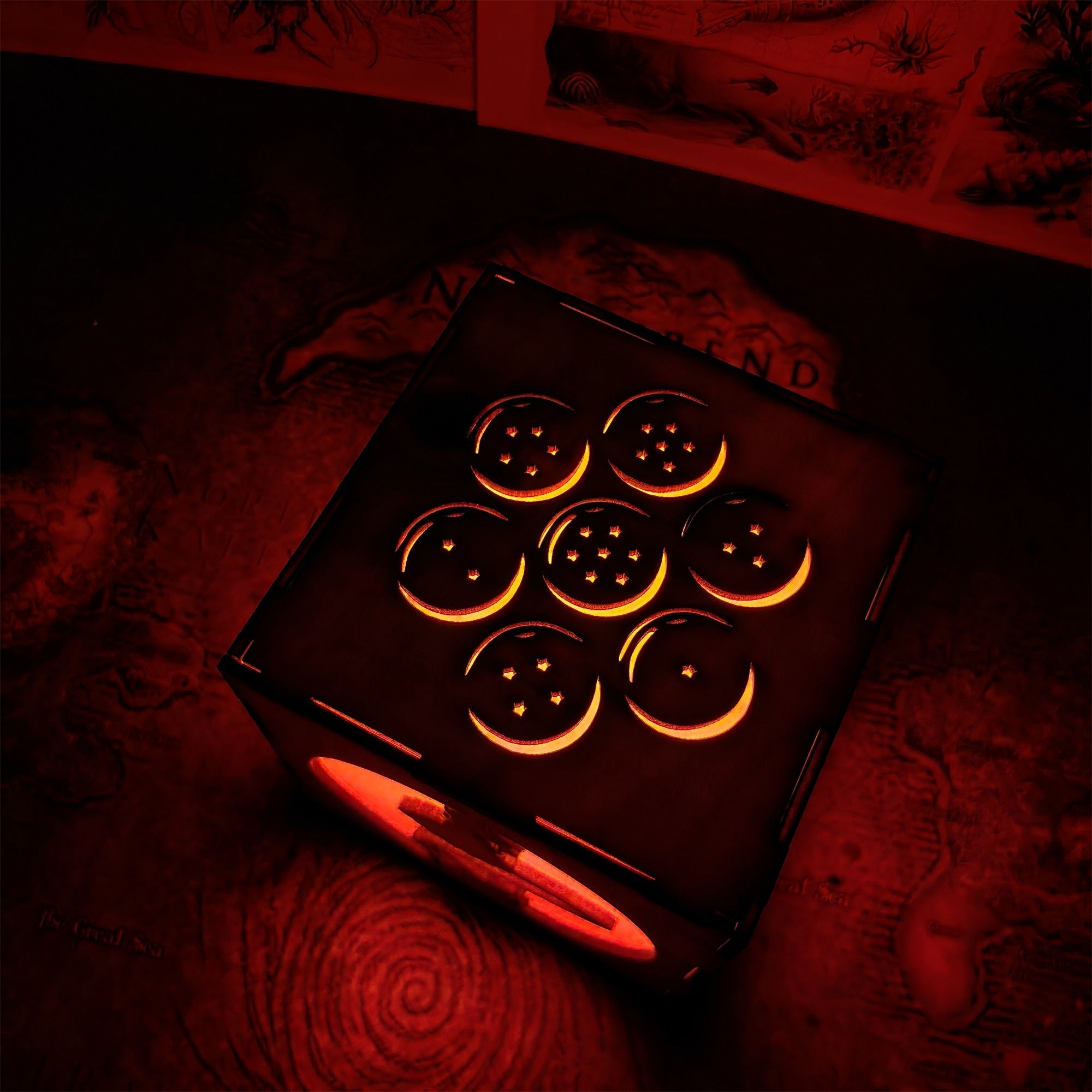 WuKong Monkey King Wood Cube Led Light Desk Decor - Tophatter Daily Deals